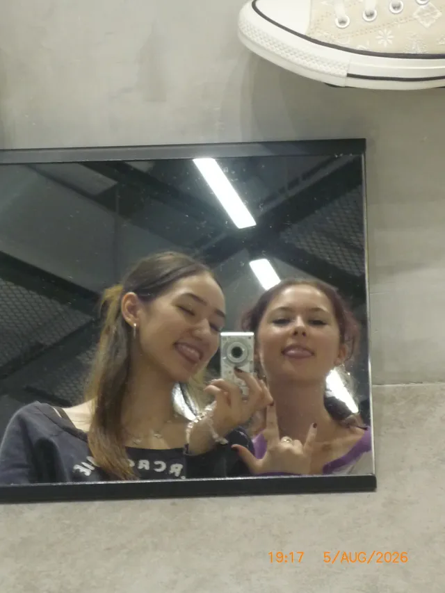 at a converse store with rachael